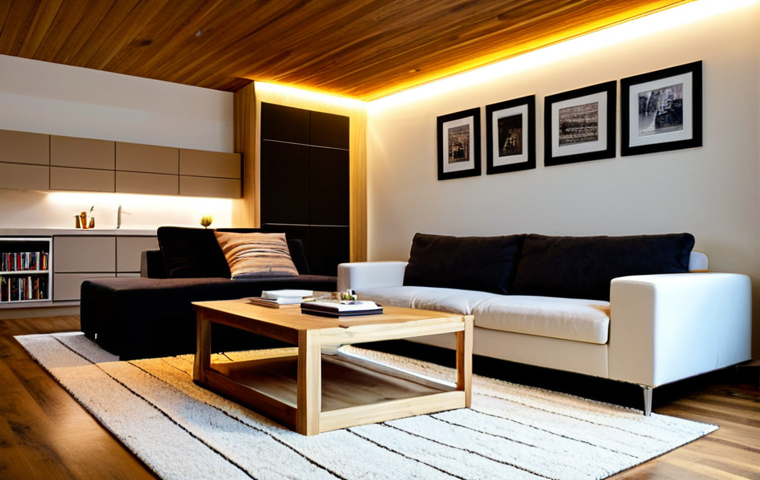 아늑한 분위기를 위한 조명 선택법 - Cozy Living Room with Indirect Lighting**
"A comfortable German living room bathed in warm, indirec...