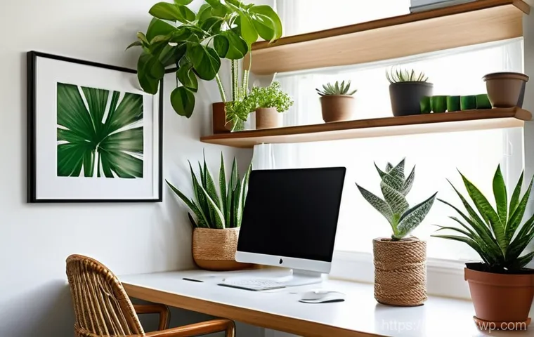 스트레스 관리를 위한 공간 활용 전략 - **A Serene Reading Nook of Warmth and Natural Comfort:**
    An inviting, tranquil reading nook bath...