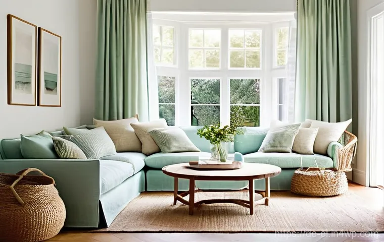 편안함을 주는 집안의 패브릭 선택 방법 - **Prompt 2: Cozy Autumnal Retreat**
    A warm and inviting living room transformed for autumn, radi...