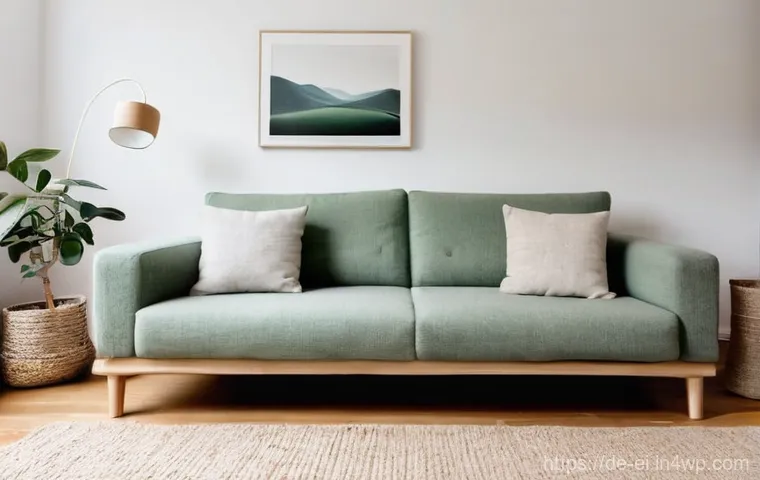 자신만의 힐링 공간 만들기 - **Decluttered & Organized Living Space**: A bright, serene living room in a German home, bathed in s...