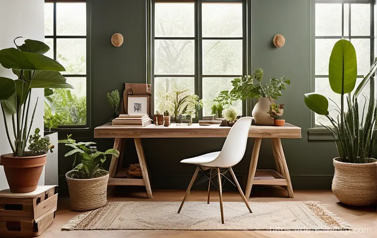 스트레스 해소를 위한 개인화된 예술 공간 - **Prompt:** A cozy and inviting artist's studio bathed in warm, soft natural light streaming through...