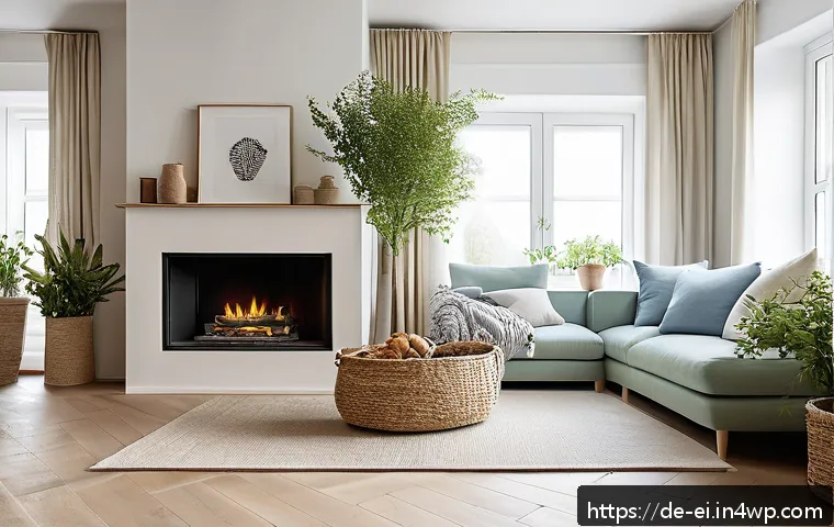 스트레스 줄이기를 위한 주택 개조 아이디어 - A cozy modern living room in a German apartment featuring natural materials: untreated wooden floors...