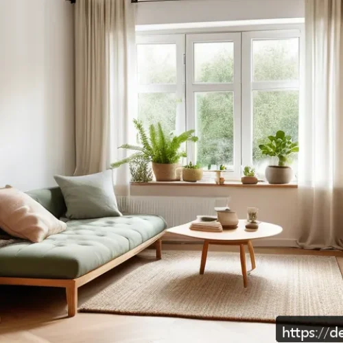 Home 33 스스로를 위한 힐링 공간 만들기 - A cozy personal retreat corner in a modern German apartment, featuring natural elements like wooden ...